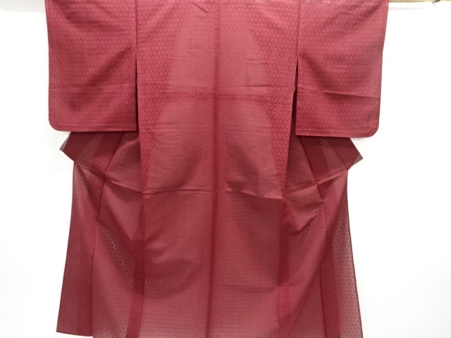 JAPANESE KIMONO / ANTIQUE SUMMER KIMONO / TAISHO ROMAN STYLE / WOVEN ABSTRACT PATTERN